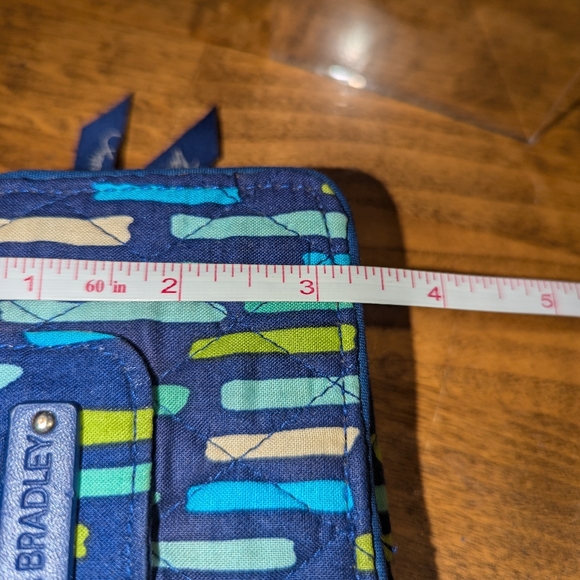 Vera Bradley Blue with Green Stripes Wallet Wristlet - Picture 9 of 9